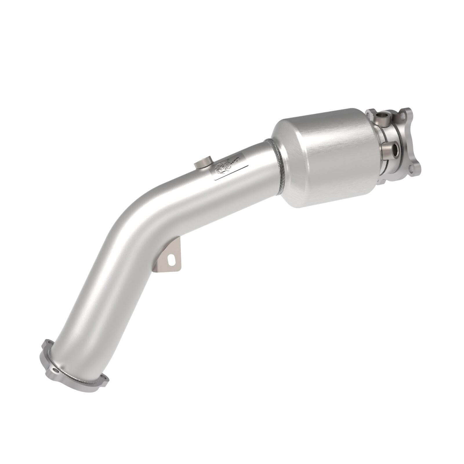 aFe Power 48-36410-YC Street Series Twisted Steel 3" Stainless Steel Downpipe