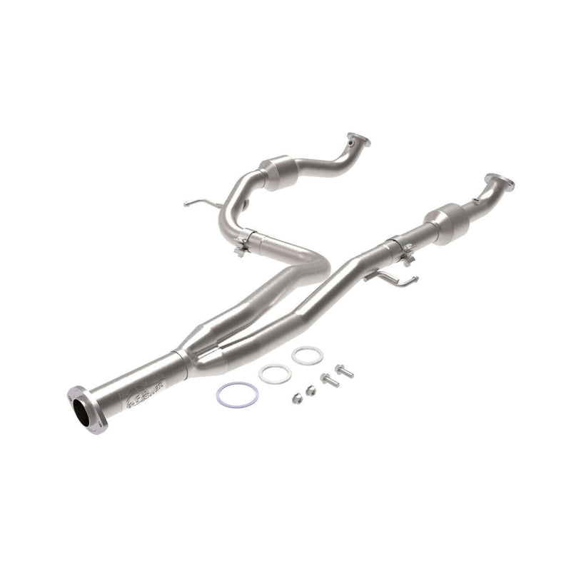 aFe Power 48-46011-RC Twisted Steel 2.25"-2.50" Stainless Steel Y-Pipe