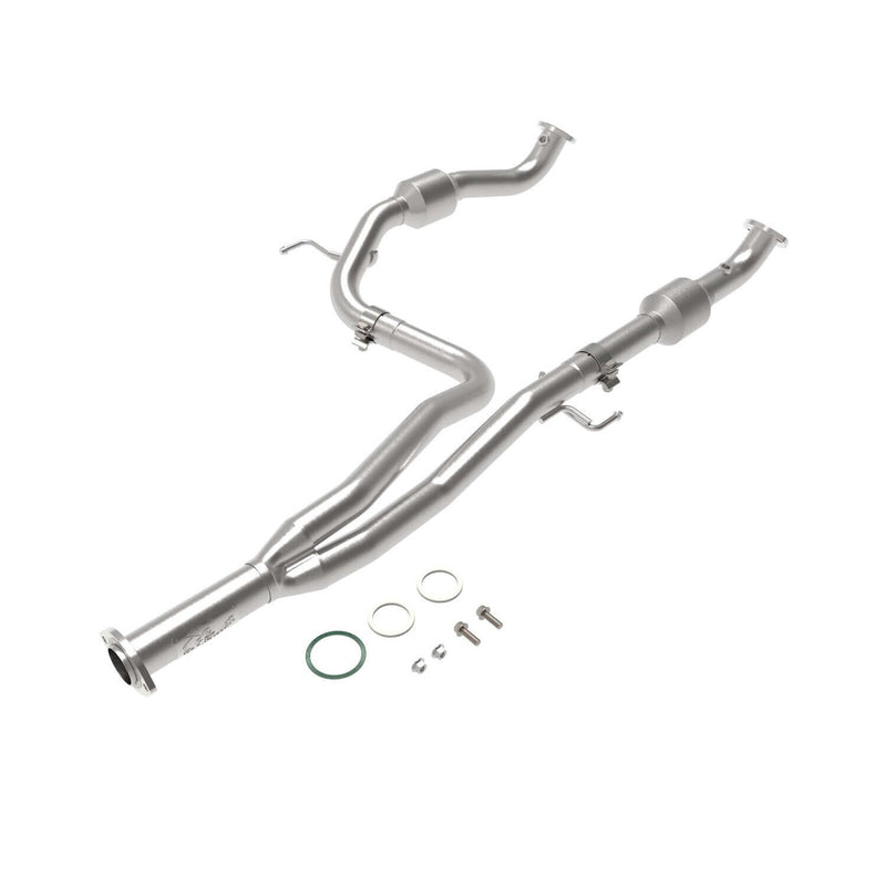 aFe Power 48-46013-RC Street Series Twisted Steel 2.5" Stainless Steel Y-Pipe