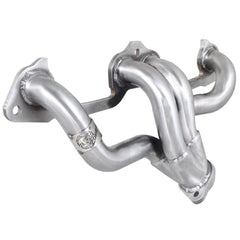 aFe Power 48-46206 Twisted Steel Header - 1.5 in. 14 Gauge 409 Stainless Steel Tubing - 0.5 in. Thick Head Flange - Merged Collectors