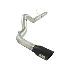 aFe Power 49-02016-B ATLAS DPF-Back Aluminized Steel Exhaust System - 5 in. Tubing (Incl. Tailpipe/Hangers/Clamps/7 in. Black Tip - Race Only)