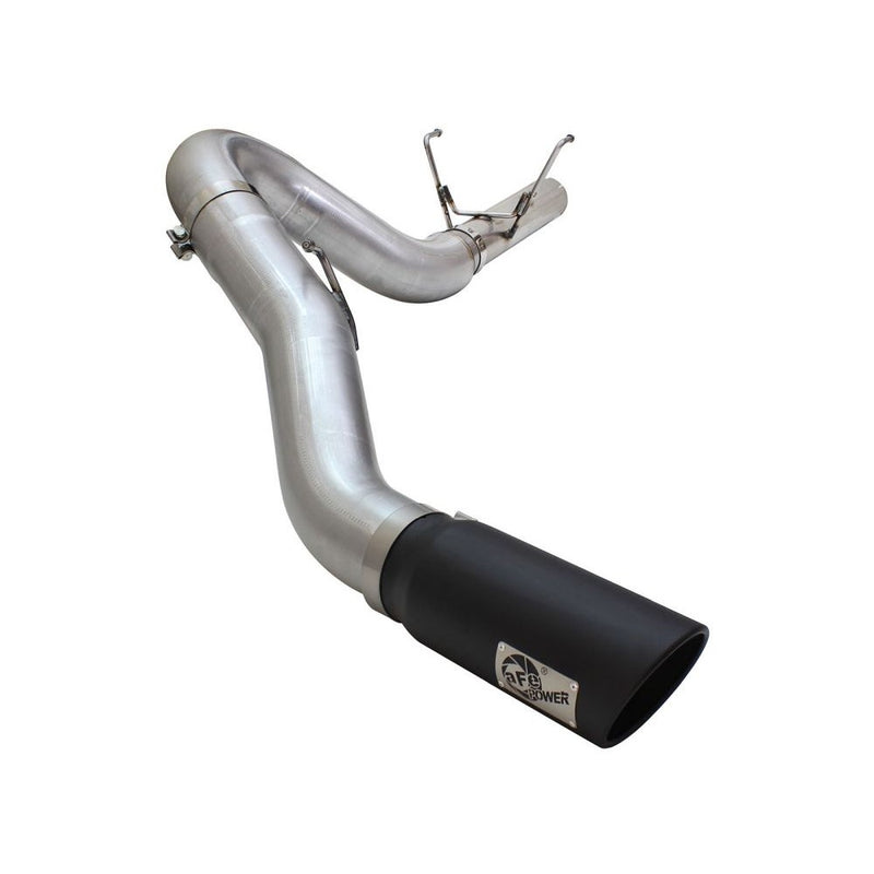 aFe Power 49-02051-1B LARGE Bore HD DPF-Back Exhaust System - (5in. Aluminized) - (Rear Side Exit)