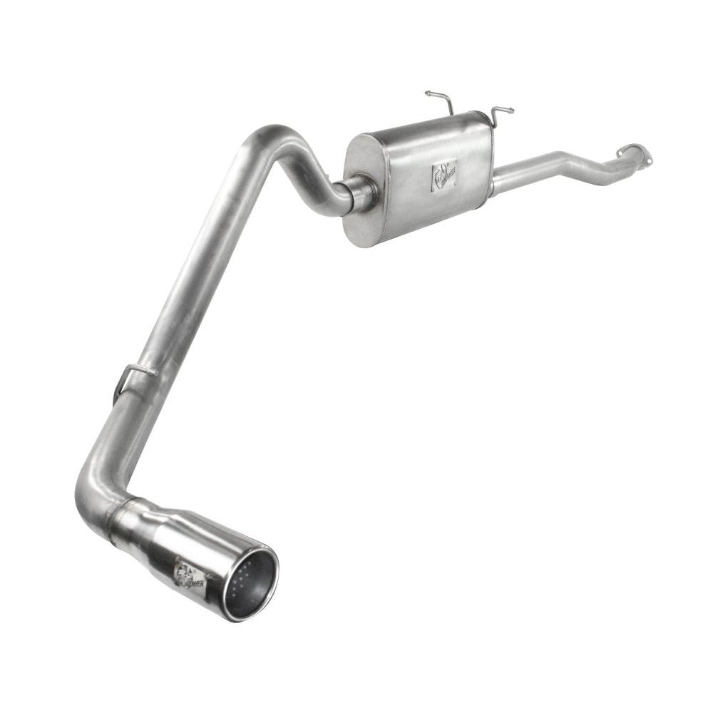 aFe Power 49-03042-1 ATLAS Cat-Back Aluminized Steel Exhaust System - 2.5 in. Tubing - 3.5 in. Polished 304 Stainless Steel Tip