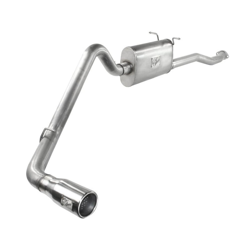 aFe Power 49-03042-1 ATLAS Cat-Back Aluminized Steel Exhaust System - 2.5 in. Tubing - 3.5 in. Polished 304 Stainless Steel Tip