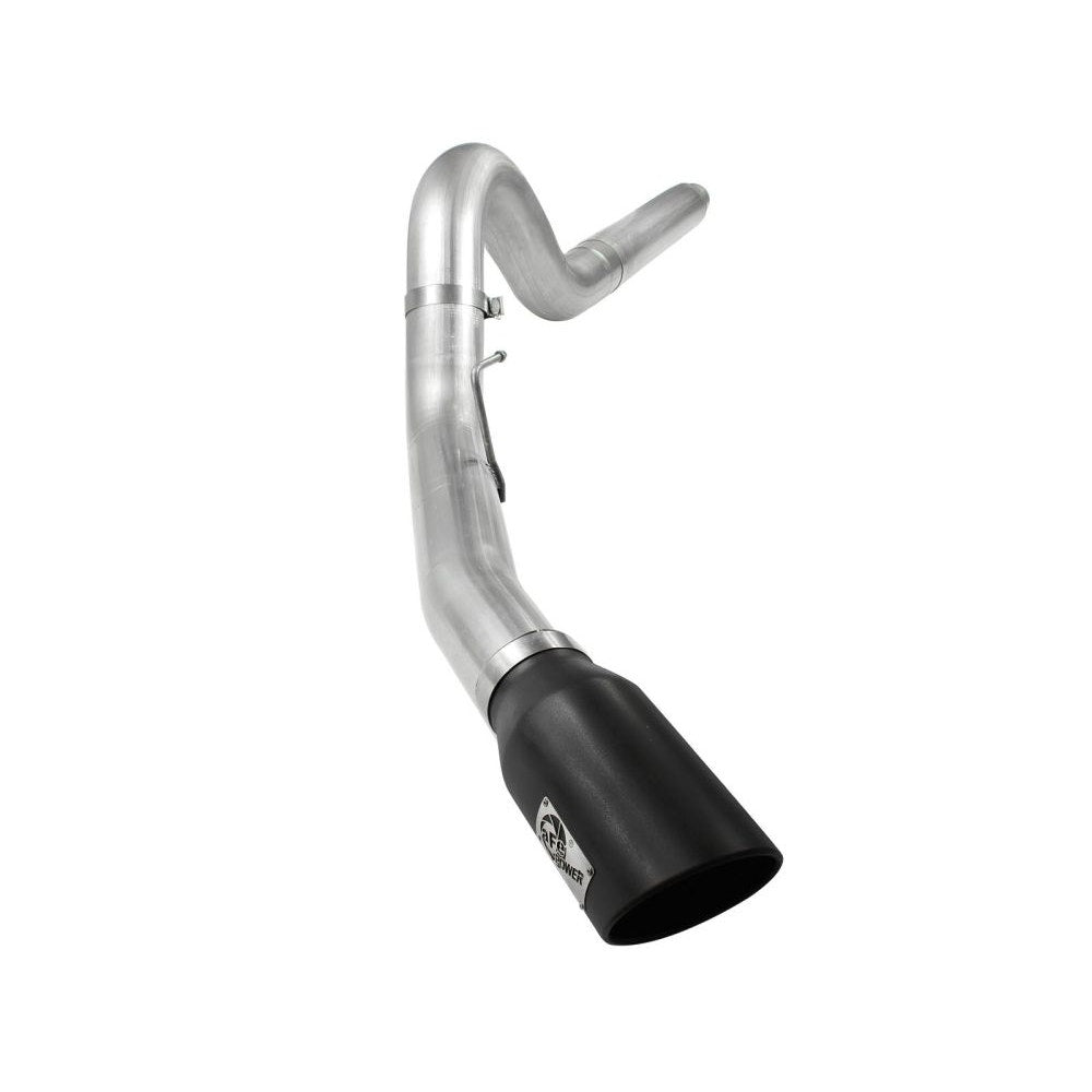 aFe Power 49-03054-B ATLAS DPF-Back Aluminized Steel Exhaust System - 5 in. Tubing - Black Tip (Incl. Tailpipe/Hangers/Clamps/7 in. - Race Only)