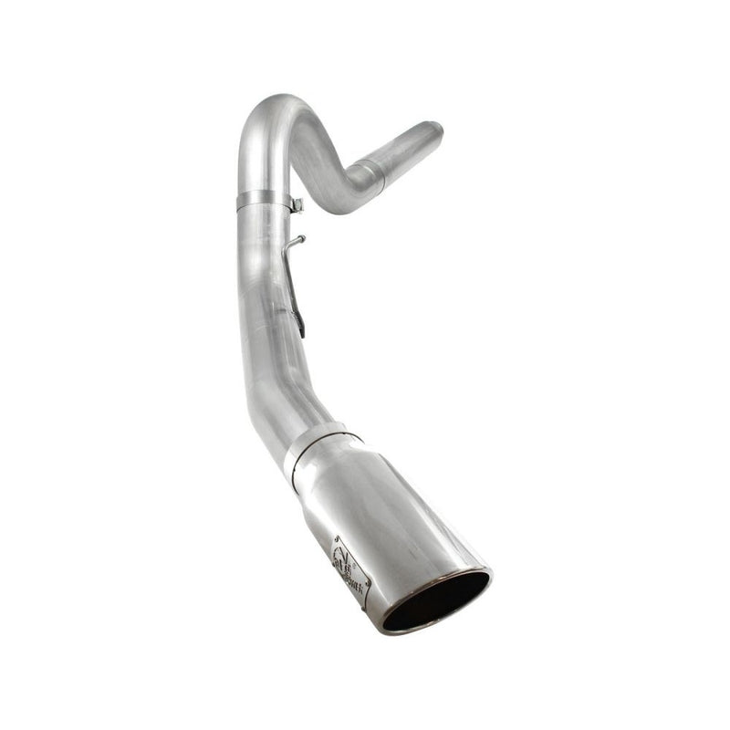 aFe Power 49-03054-P ATLAS DPF-Back Aluminized Steel Exhaust System - 5 in. Tubing - Polished Tip (Incl. Tailpipe/Hangers/Clamps/7 in. - Race Only)