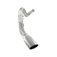 aFe Power 49-03055-P ATLAS DPF-Back Aluminized Steel Exhaust System - 5 in. Tubing - Polished Tip (Incl. 2 pc. Tailpipe/Hangers/Clamps/7 in. - Race Only)
