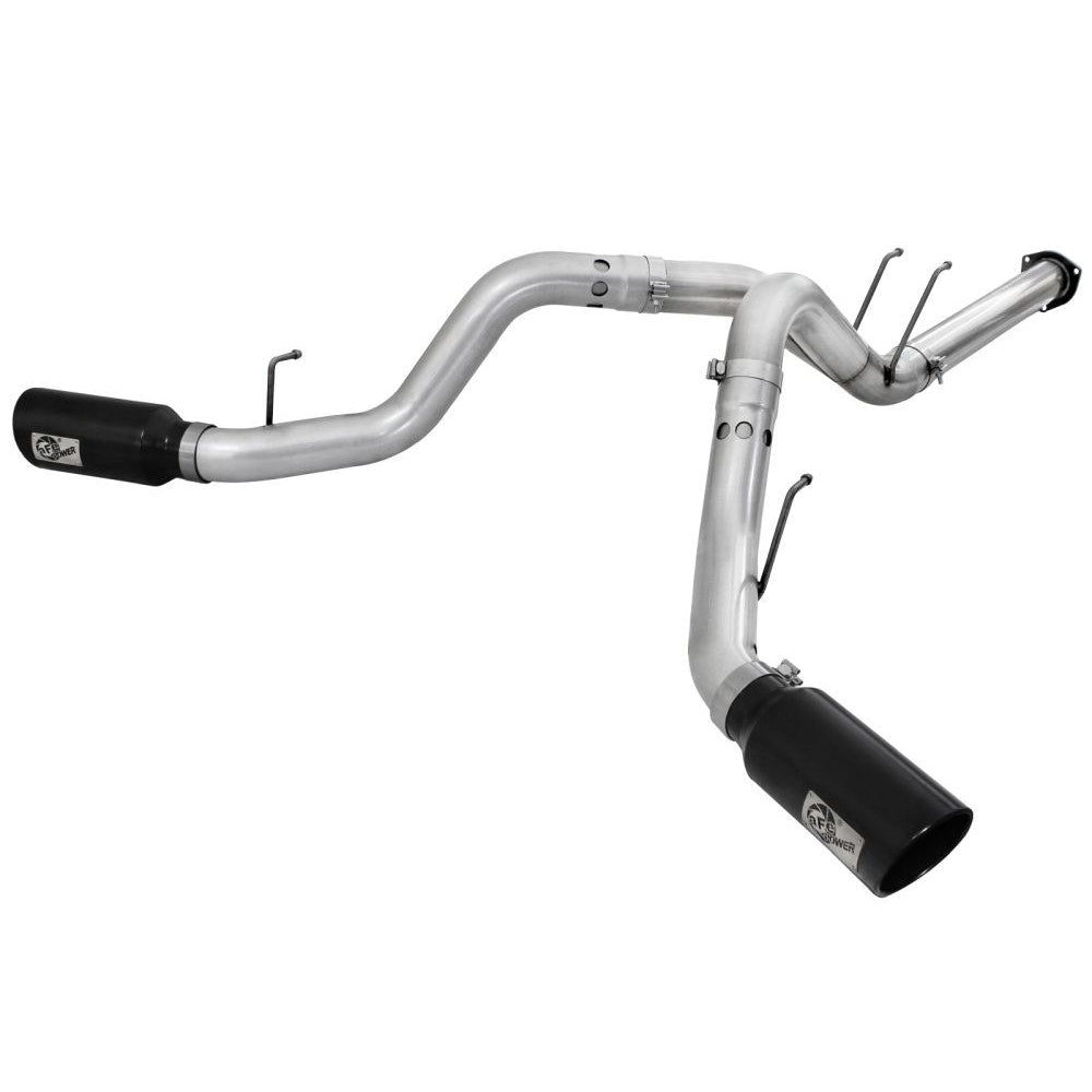 aFe Power 49-03065-B ATLAS DPF Dual Back Exhaust System - 4 in. (Black)