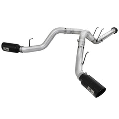 aFe Power 49-03065-B ATLAS DPF Dual Back Exhaust System - 4 in. (Black)
