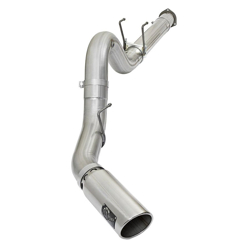 aFe Power 49-03090-P ATLAS 5 in. DPF-Back Aluminized Steel Exhaust System w/Polished Tip - (Rear Side Exit) for 2017–2025 Ford F-250 Super Duty