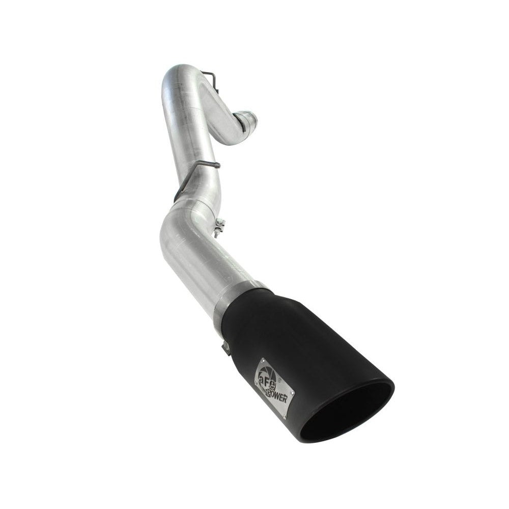 aFe Power 49-04041-B ATLAS DPF-Back Aluminized Steel Exhaust System - 5 in. Tubing (Incl. Tailpipe/Hangers/Clamps/7 in. Black Tip - Race Only)