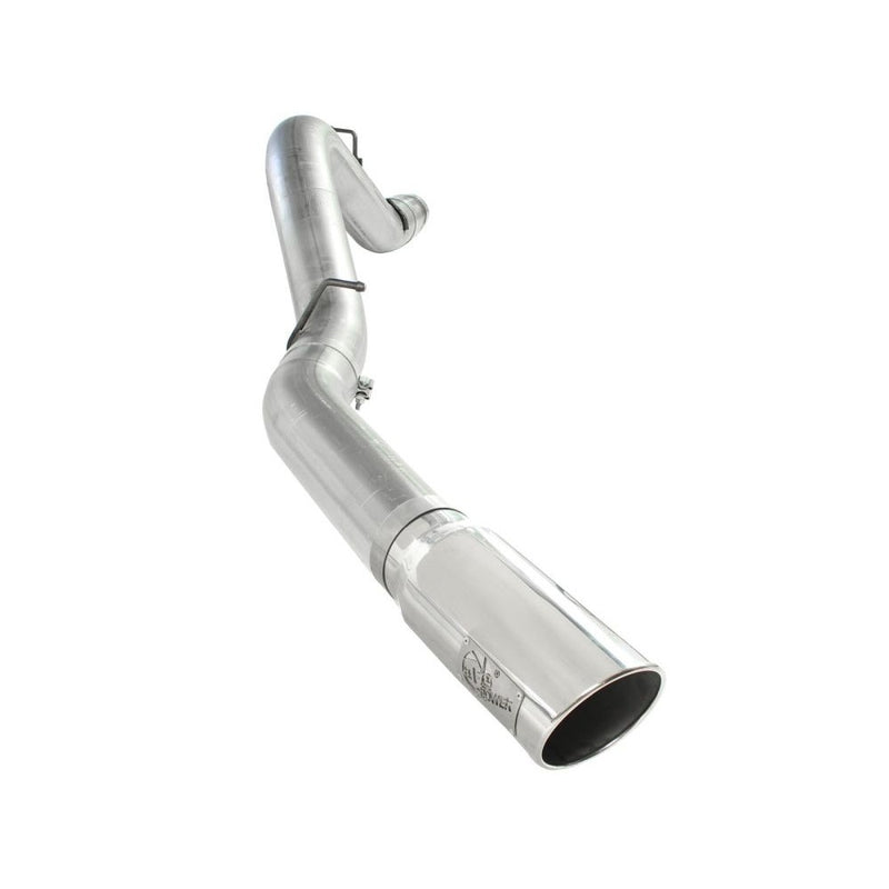 aFe Power 49-04041-P ATLAS DPF-Back Aluminized Steel Exhaust System - 5 in. Tubing (Incl. Tailpipe/Hangers/Clamps/7 in. Polished Tip - Race Only)