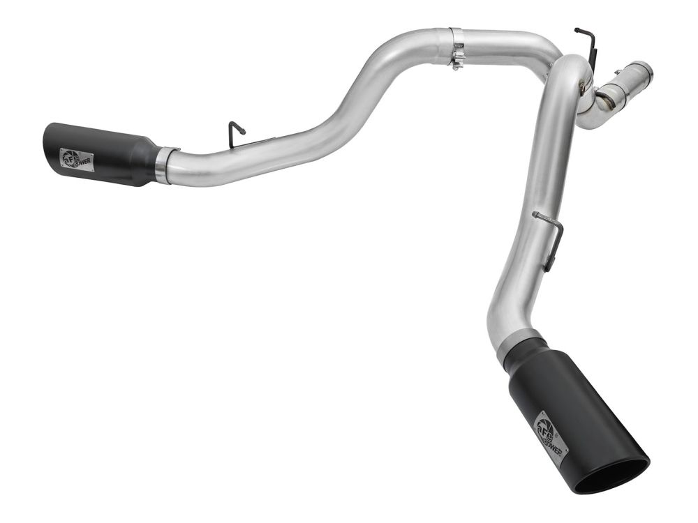 aFe Power 49-04080-B ATLAS 4 in. Aluminized Steel DPF-Back Exhaust System - (w/Black Tip) - (Side Exit) for 2016 Chevrolet Silverado 2500 Hd