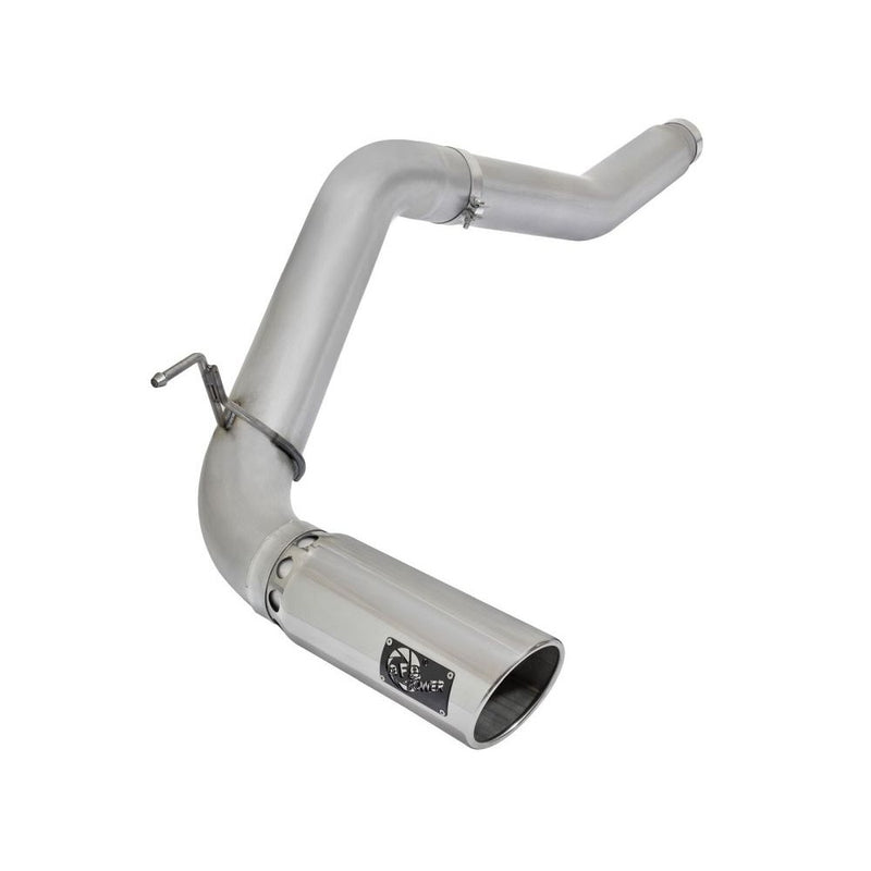 aFe Power 49-06112-P ATLAS 5 in. DPF-Back Aluminized Steel Exhaust System - (w/Polished Tip) - (Single Passenger Side Exit)