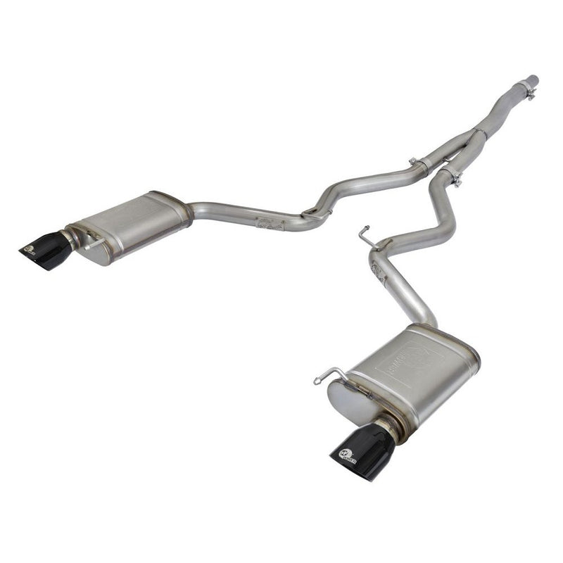 aFe Power 49-33084-B MACH Force-Xp 3 in. to 2-1/2 in. Stainless Steel Cat-Back Exhaust System - (w/Black Tip) - (Dual Rear Exit)