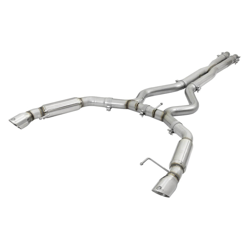aFe Power 49-33088-P MACH Force-Xp Stainless Steel Cat-Back Exhaust System - (w/ Muffler) - (Polished Tip) for 2015–2017 Ford Mustang