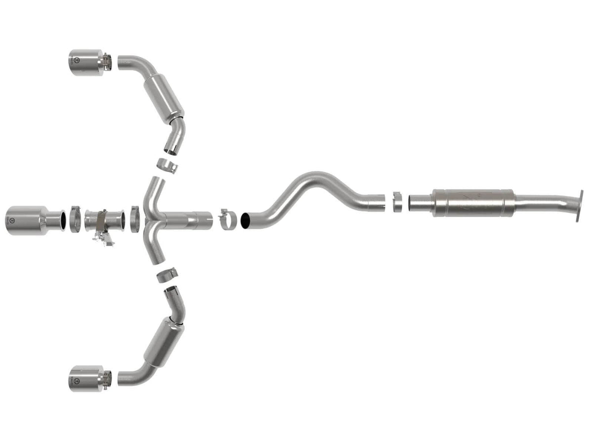 aFe Power 49-36070-P Gemini XV Cat-Back Stainless Exhaust System for 2023–2025 Toyota GR Corolla