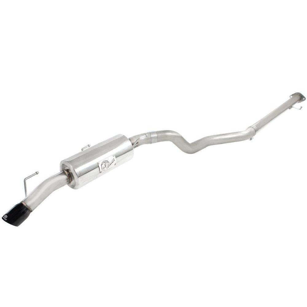 aFe Power 49-36109-B Takeda Cat-Back Exhaust System - 304 Stainless Steel - 2.5 in. (Incl. Clamps/Muffler/3 in. Double Wall Slash Cut 304 Stainless Steel Black Laser Etched Tip)