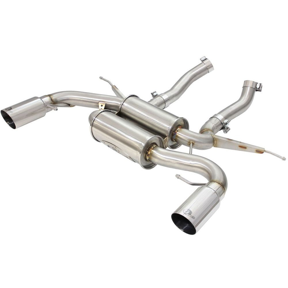 aFe Power 49-36327-P MACHForce XP Axle-Back Exhaust System - (2.5in. 304 Stainless Tubing) - (Dual Rear Exit)