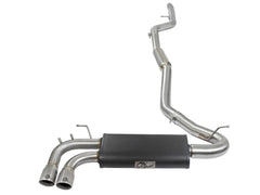 aFe Power 49-36329-P MACH Force-Xp 3 to 2-1/4 in. Stainless Steel Cat-Back Exhaust System - (w/Polished Tip) - (Dual Rear Side Exit) for 2012–2016 BMW 328I