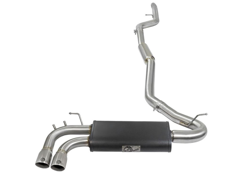 aFe Power 49-36329-P MACH Force-Xp 3 to 2-1/4 in. Stainless Steel Cat-Back Exhaust System - (w/Polished Tip) - (Dual Rear Side Exit) for 2012–2016 BMW 328I