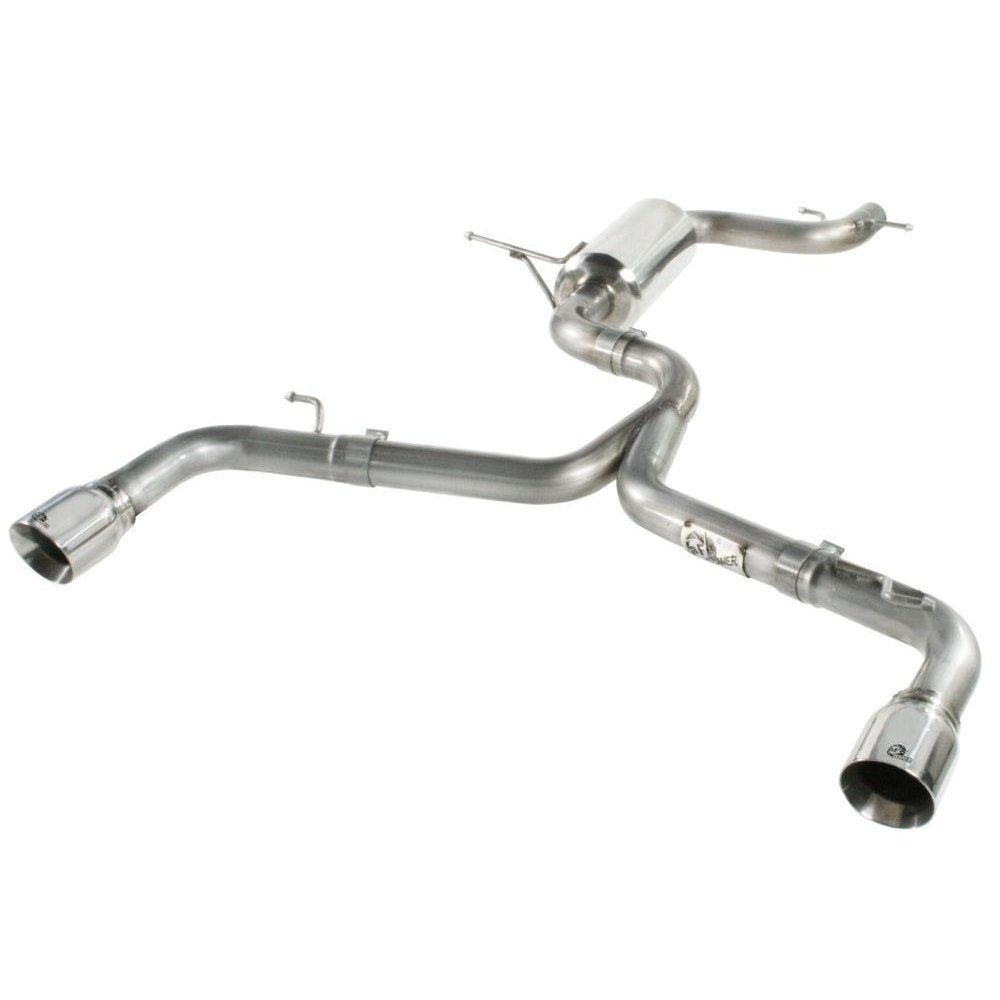 aFe Power 49-36407 MACHForce XP Cat-Back Exhaust System - 304 Stainless Steel - 2.5 in. (Incl. 6 in. Round Muffler/Clamps/Hangers/4 in. 304SS Laser Etched Tips)