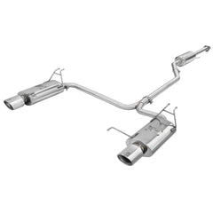 aFe Power 49-36612 Takeda Cat-Back Exhaust System - 2.25 in. - Incl. Clamps/Muffler/2 in. Dual Double Wall Angle Cut 304 Stainless Steel Polished Laser Etched Tip