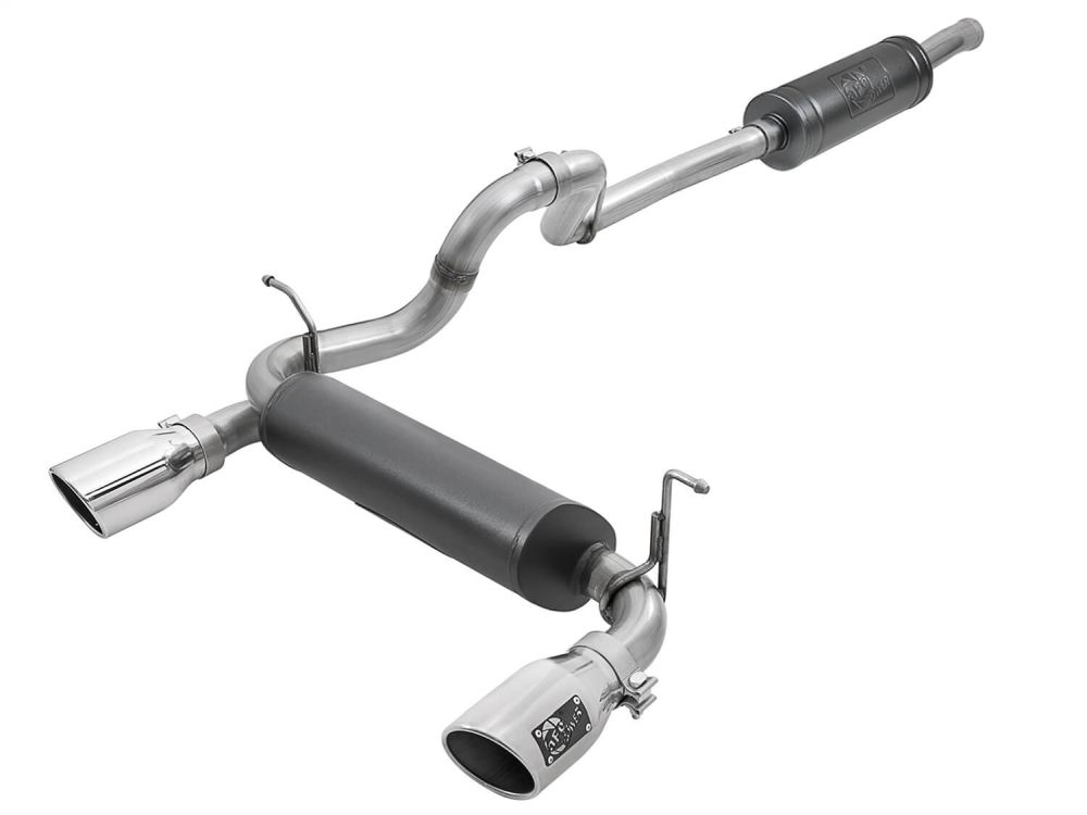 aFe Power 49-38066-P Rebel Series Stainless Cat-Back Exhaust System for 2018–2025 Jeep Wrangler (Jl)