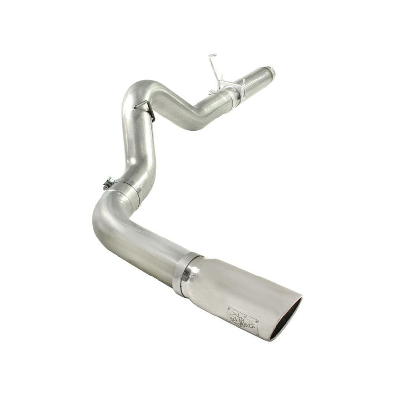 aFe Power 49-42016-P MACHForce XP DPF-Back SS-409 Exhaust System - 5 in. Tubing - 409 Stainless Steel (Incl. Clamps/Mufflers/Sectional Tubing/7 in. Polished Tip)