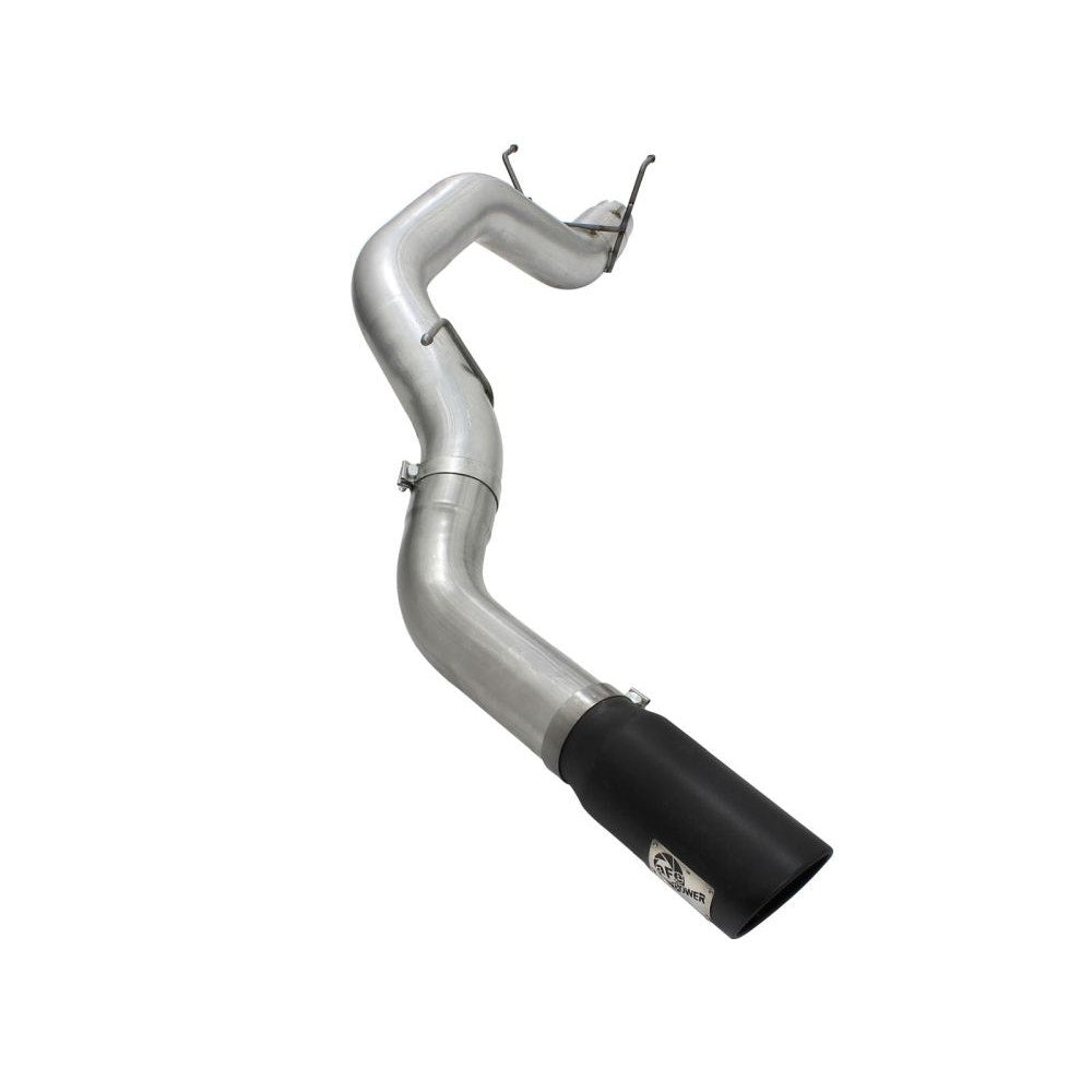 aFe Power 49-42039-B MACHForce XP DPF-Back SS-409 Exhaust System - 5 in. Tubing - Incl. Tailpipe/Hangers/Clamps/7 in. Black Tip