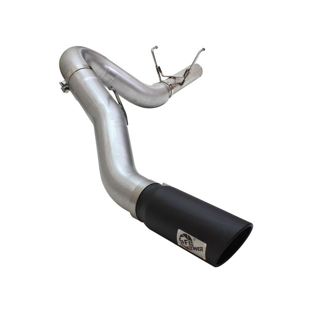 aFe Power 49-42051-1B LARGE Bore HD DPF-Back Exhaust System - (5in. Stainless Tubing) - (Rear Side Exit)