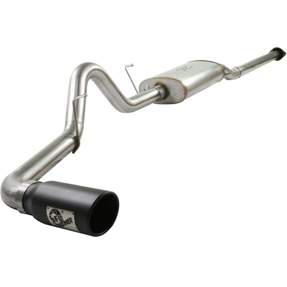 aFe Power 49-43015-B MACHForce XP Cat-Back Exhaust System - 409 Stainless Steel (Incl. Muffler/Clamps/Hangers/3.5 in. Dia. Over Axle Tail-Pipe/3 in. Mid-Pipe/Mandrel Bend/Black Tip)