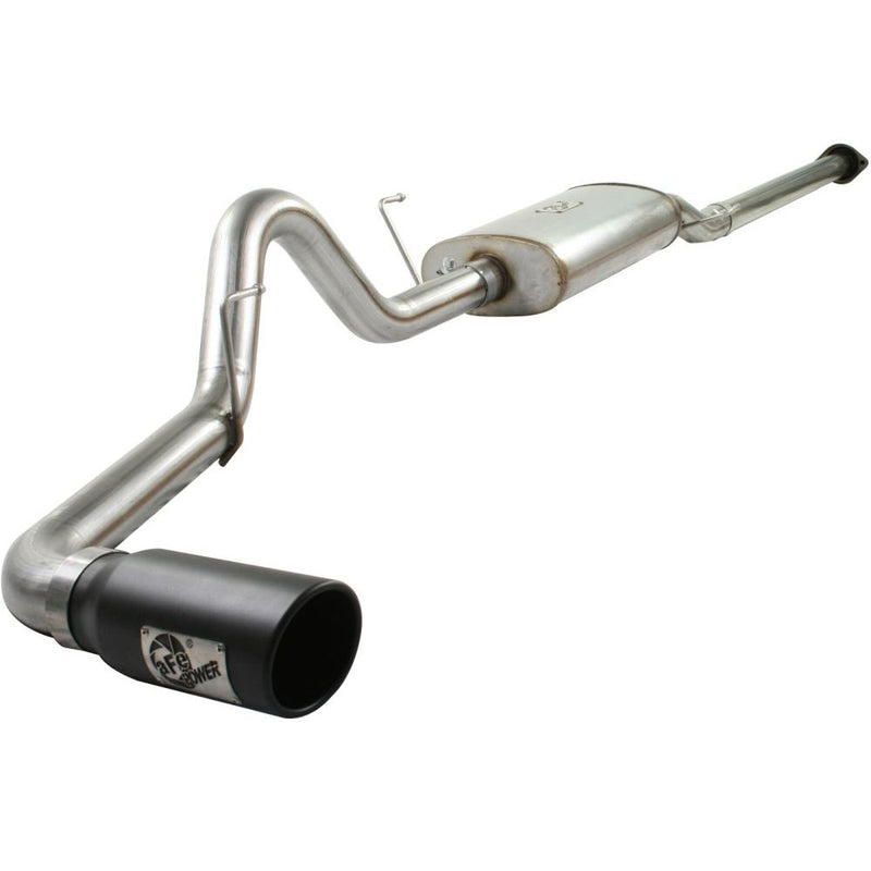 aFe Power 49-43015-B MACHForce XP Cat-Back Exhaust System - 409 Stainless Steel (Incl. Muffler/Clamps/Hangers/3.5 in. Dia. Over Axle Tail-Pipe/3 in. Mid-Pipe/Mandrel Bend/Black Tip)