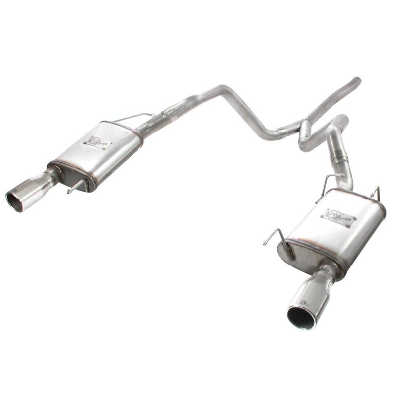 aFe Power 49-43047 MACHForce XP Cat-Back Exhaust System - 2.5 in. Diameter - 409 Stainless Steel (Incl. Clamps/Mufflers/Sectional Tubing/3.5 in. 304 Stainless Steel Tip)