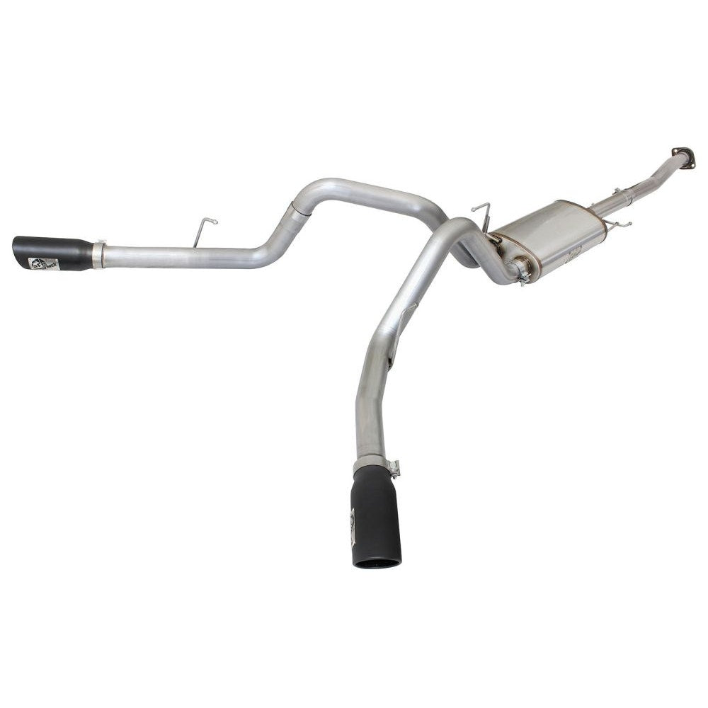 aFe Power 49-43070-B MACHForce XP Dual Cat-Back Exhaust System - 3 in. (Black Tip)