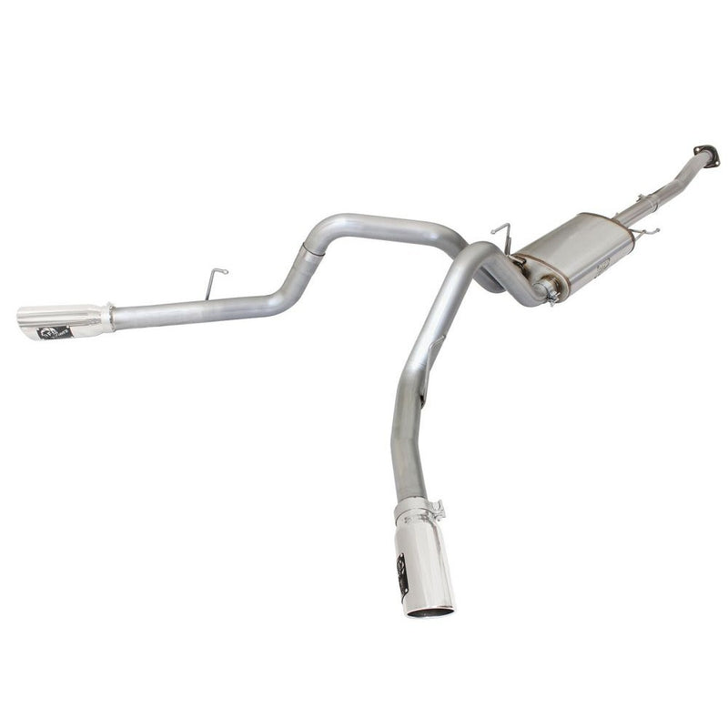 aFe Power 49-43070-P MACHForce XP Dual Cat-Back Exhaust System - 3-3.5 in. (Polished Tip)