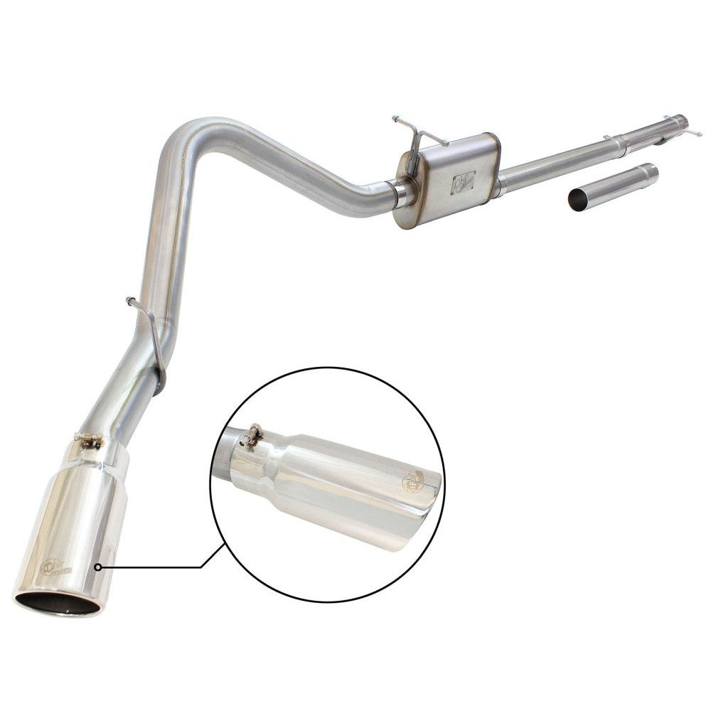 aFe Power 49-43076-P MACHForce XP Cat-Back Exhaust System - (3.5in. Stainless Tubing) - (Single Passenger Side Exit)
