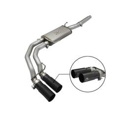 aFe Power 49-43079-B Rebel Series Cat-Back Exhaust System - (2.5in. Stainless Inlet) - (Dual 3.5in. Stainless Outlet) - (Middle Side Exit)