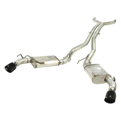 aFe Power 49-44039-B MACHForce XP Cat-Back SS-409 Exhaust System - 409 Stainless Steel - 3 in. (Incl. Clamps/Mufflers/Sectional Tubing/4 in. Black Tips)