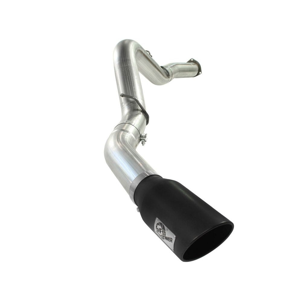 aFe Power 49-44040-B MACHForce XP DPF-Back SS-409 Exhaust System - 409 Stainless Steel - 5 in. Tubing (Incl. Tailpipe/Hangers/Clamps/7 in. Black Tip)