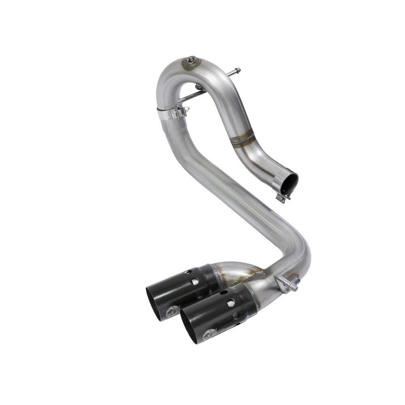 aFe Power 49-44065-B LARGE Bore HD DPF-Back Exhaust System - (3in. Stainless Tubing) - (Single Passenger Side Exit In Front Of Rear Tire)