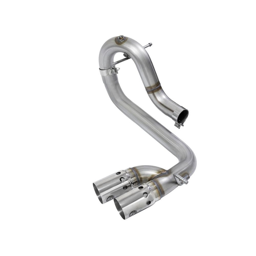 aFe Power 49-44065-P LARGE Bore HD DPF-Back Exhaust System - (3in. Stainless Tubing) - (Single Passenger Side Exit In Front Of Rear Tire)