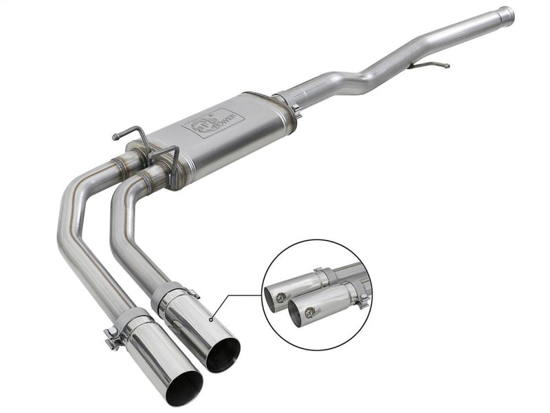 aFe Power 49-44098-P Rebel Series Stainless Cat-Back Exhaust System for 2009–2018 Chevrolet Silverado 1500