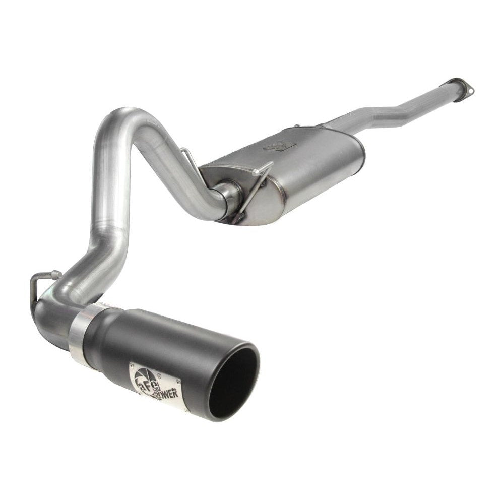 aFe Power 49-46001-1B MACHForce XP Cat-Back Exhaust System - 409 Stainless Steel - 3 in. (Incl. Clamps/Mufflers/Sectional Tubing/304 SS Black Tip)