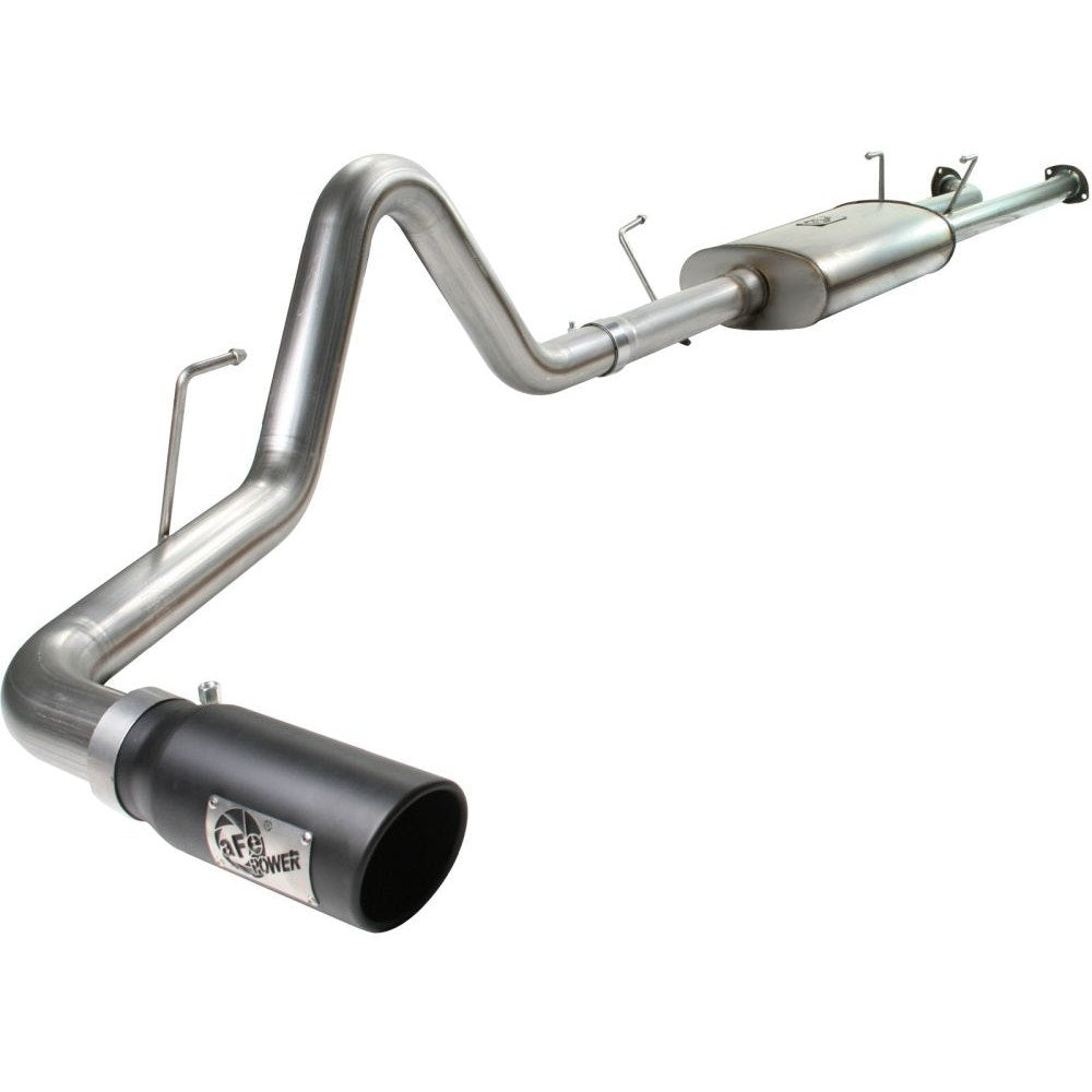 aFe Power 49-46006-B MACHForce XP Cat-Back Exhaust System - 409 Stainless Steel (Incl. Clamps/Mufflers/Sectional Tubing/Black 304 Stainless Steel Tip)