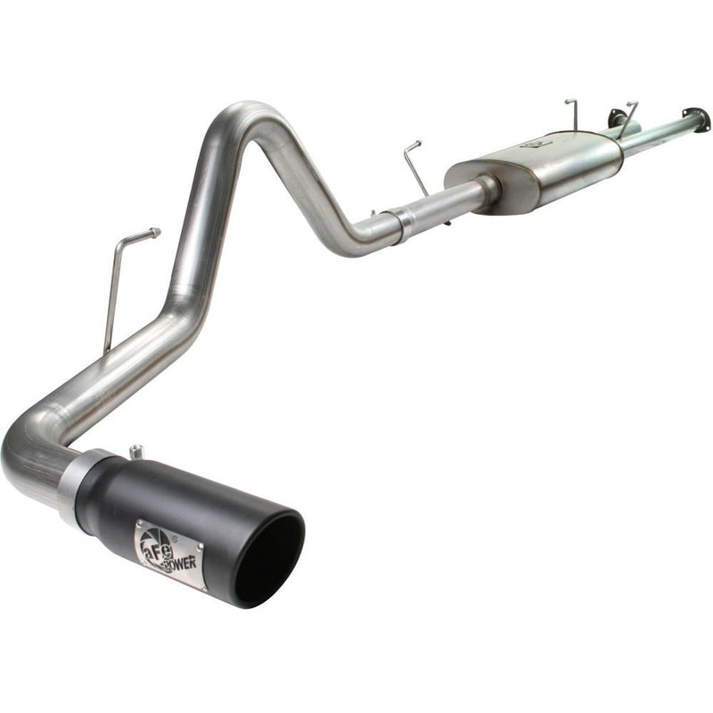 aFe Power 49-46006-B MACHForce XP Cat-Back Exhaust System - 409 Stainless Steel (Incl. Clamps/Mufflers/Sectional Tubing/Black 304 Stainless Steel Tip)