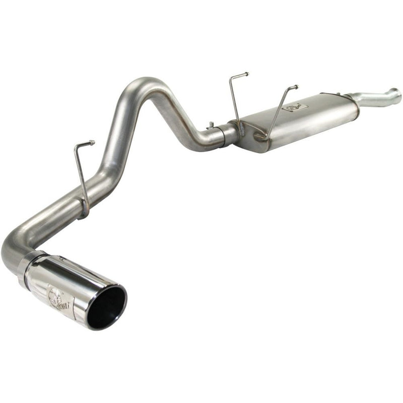 aFe Power 49-46007 MACHForce XP Cat-Back Exhaust System - 409 Stainless Steel - Mandrel Bend 3 in. (Incl. Clamps/Mufflers/Sectional Tubing/Pol. 3 in. 304 Stainless Steel Tip -)
