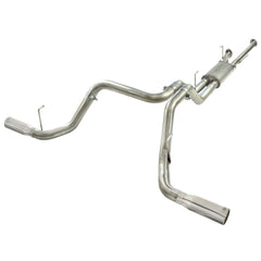 aFe Power 49-46014-P MACHForce XP Cat-Back Exhaust System - 409 Stainless Steel - Mandrel Bend - 2.5/3 in. (Incl. Clamps/Free Flowing Muffler/Tubing/Hangers/Clamps - Pol 304 Stainless Steel Tip)