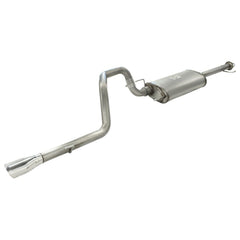 aFe Power 49-46016-P MACHForce XP Cat-Back SS-409 Exhaust System - 2.5 in. - Incl. Clamps/Free Flowing Muffler/Tubing/Hangers/Clamps - Pol 304 Stainless Steel Tip - 409 Stainless Steel - Mandrel Bend