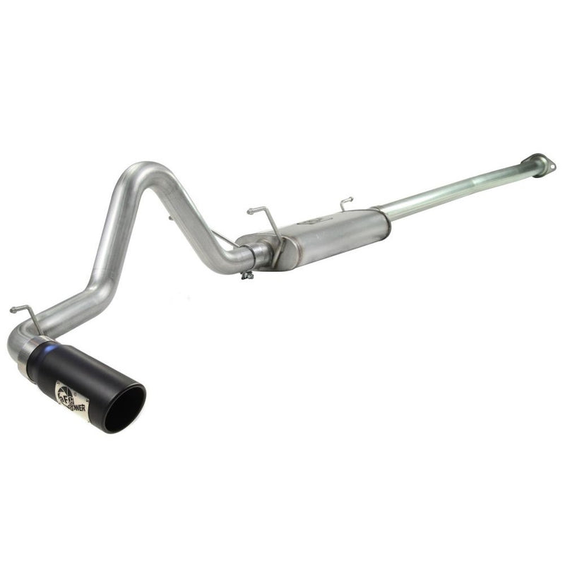 aFe Power 49-46021-B MACHForce XP Cat-Back SS-304 Exhaust System - 2.5 in. - Incl. Clamps/Free Flowing Muffler/Tubing/Hangers/Clamps - Wrinkle Black 304 Stainless Steel Tip
